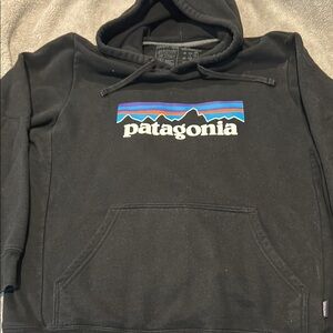 Patagonia Black Sweater with Iconic Logo